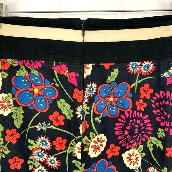 Mix Nouveau Women Floral Black Mini Skirt Whimsigoth Grunge Rockabilly Size 12 - Picture 6 of 8